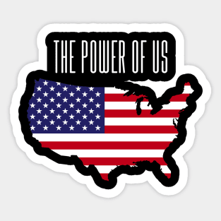 The power of US American flag Sticker